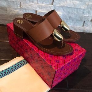 NWT TORY BURCH 45M PATOS DISC SANDALS